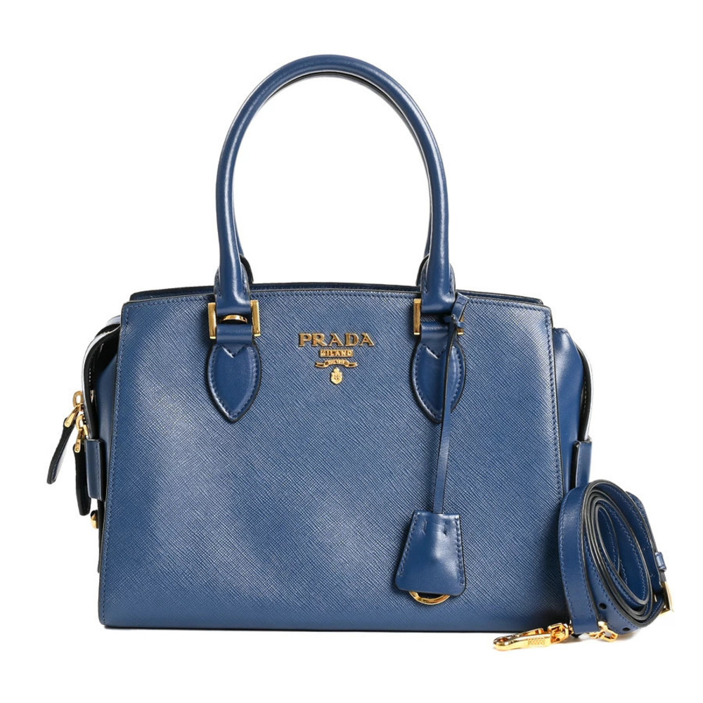 Prada Saffiano Soft Calf Leather tote Blue